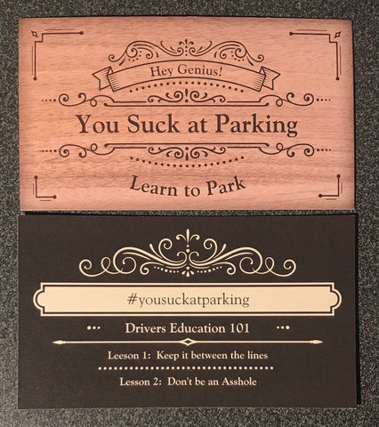 Business Cards - You Suck at Parking
